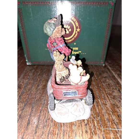 Vintage 1999 Boyds Bears The Bearstone Collection Huck w Mandy Zoe Zack Rollin - Picture 4 of 8